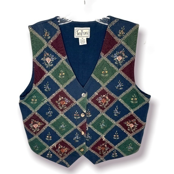 Tantrums Tops - Vintage Tantrums Patchwork Denim Vest